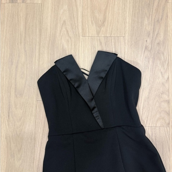 Betsy & Adam Tuxedo Classic Black Dress - Picture 3 of 5